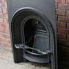 Antique Early Victorian Arched Cast Iron Fireplace Insert