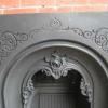 Antique Early Victorian Arched cast Iron Fireplace Insert