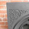 Antique Early Victorian Arched cast Iron Fireplace Insert