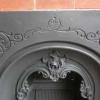 Antique Early Victorian Arched cast Iron Fireplace Insert