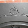 Antique Early Victorian Arched cast Iron Fireplace Insert