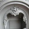 Antique Early Victorian Arched cast Iron Fireplace Insert