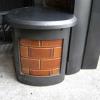 Antique Edwardian Tiled Cast Iron Fireplace Insert 