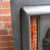 Antique Edwardian Tiled Cast Iron Fireplace Insert 