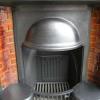 Antique Edwardian Tiled Cast Iron Fireplace Insert 