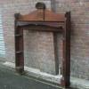 Antique Art Nouveau Inlaid Mahogany Fire Surround