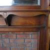 Antique Art Nouveau Walnut Fire Surround