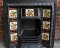 Victorian Reclaimed Tiled Cast Iron Fireplace Insert