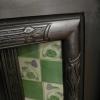 Reclaimed Art Nouveau Tiled Cast Iron Fireplace Insert