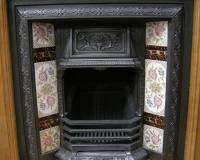 Arts & Crafts Tiled Cast Iron Fireplace Insert