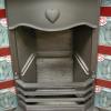 Art Nouveau Tiled Cast Iron Fireplace Insert