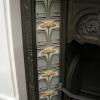 Original Art Nouveau Tiled Cast Iron Fireplace Insert