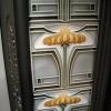 Original Art Nouveau Tiled Cast Iron Fireplace Insert