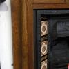 Original Carved Oak Art Nouveau Fireplace Surround Mantel