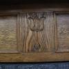 Original Carved Oak Art Nouveau Fireplace Surround Mantel