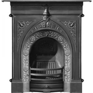 Gothic Victorian Cast Iron Combination Fireplace