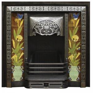 Aladdin Victorian Tiled Cast Iron Fireplace Insert