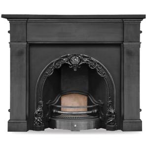 Cherub Georgian Arched Cast Iron Fireplace Insert