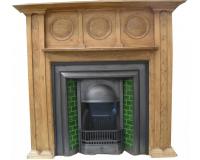 Arts and crafts oak fire surround. 