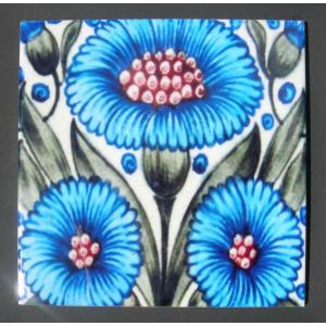 William De Morgan Arts & Crafts Daisy Fireplace Tiles