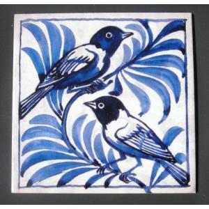 William De Morgan Arts & Crafts Weaver Bird Fireplace Tiles