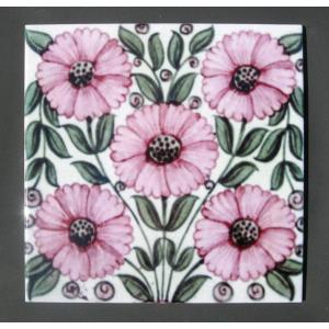 William De Morgan Arts & Crafts Anemone Fireplace Tiles