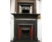 Antique Edwardian / Victorian Reclaimed Old Cast Iron Fireplace Surround