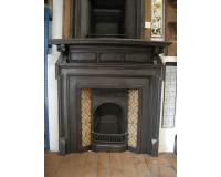 Antique Edwardian / Victorian Old reclaimed Cast iron Fireplace surround Mantel