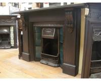 Antique Old Victorian Reclaimed Original Slate Fireplace Surround mantel