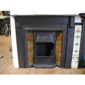 Old Antique Reclaimed Arts & Crafts Slate Fireplace Surround Mantel