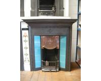 Old Antique reclaimed Edwardian Tiled Cast Iron Combination Fireplace