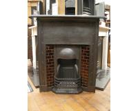 Antique Edwardian Reclaimed Original Old Tiled Cast iron Combination Fireplace