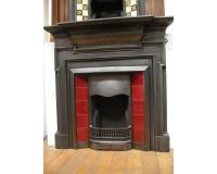Antique Edwardian Reclaimed Original Cast Iron Fireplace Surround Mantel