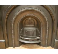 Old reclaimed Arched Cast Iron Fireplace Insert