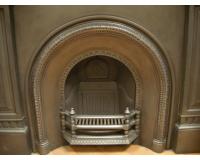 Antique Reclaimed Victorian Original Arched Cast Iron Fireplace Insert