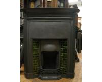 Original Reclaimed Edwardian Tiled Cast Iron Combination Fireplace