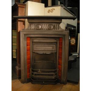 Antique Reclaimed Original Victorian Tiled Cast Iron Combination Fireplace