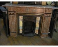 Antique Old Reclaimed Original Marble Fireplace Surround Mantel
