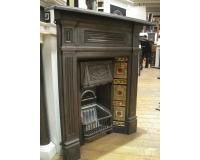 Reclaimed Antique Victorian Old Tiled Cast Iron Combination Fireplace