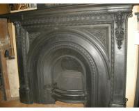 Antique Victorian Cast Iron Fireplace Surround Mantel