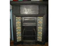 Edwardian Tiled Cast Iron Combination Fireplace