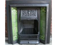 Original Art Nouveau Cast Fireplace Insert