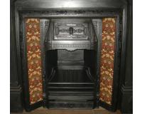 Original Antique Victorian Cast Iron Fireplace Insert