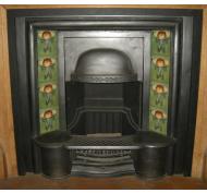 Edwardian Hobbed Cast Iron Fireplace Insert