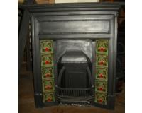 Edwardian tiled cast iron combination fireplace