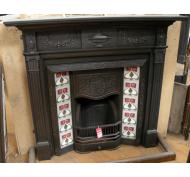 Reclaimed Tiled Cast Iron Fireplace Insert