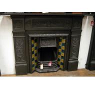 Antique Victorian Cast Iron Fireplace Surround Mantel