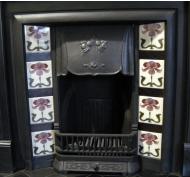 Arts Crafts Tiled Cast Iron Fireplace Insert