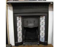 Edwardian Tiled Cast Iron Combination Fireplace