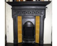 Arts and Crafts original Tiled Cast Iron Combination Fireplace